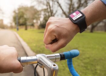 fitness tracker with fall detection for seniors on bicycles